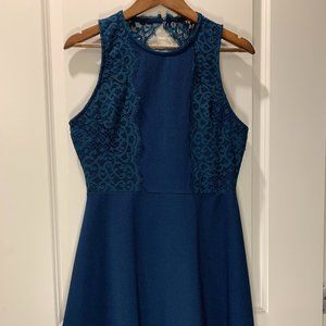 Francesca's Rita Lace Trim A-Line Dress